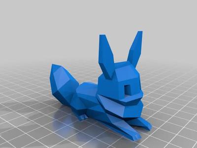 Low Poly Eevee Lying Down
