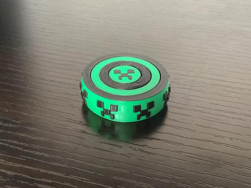 Minecraft Creeper Fidget Gyro Rings