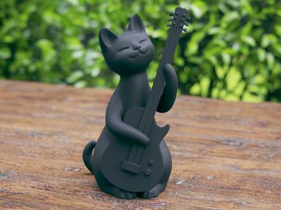 Rockstar Cat Sculpture