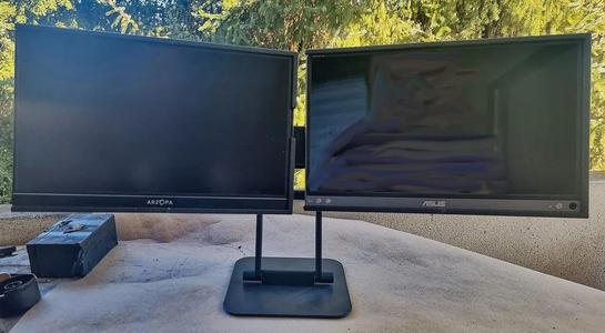Monitor stand dual monitor arm