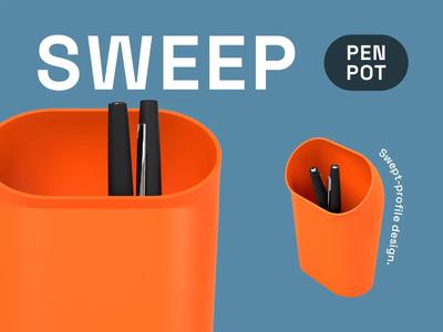 Sweep Pen Pot - Swept Profile Desk Organiser   