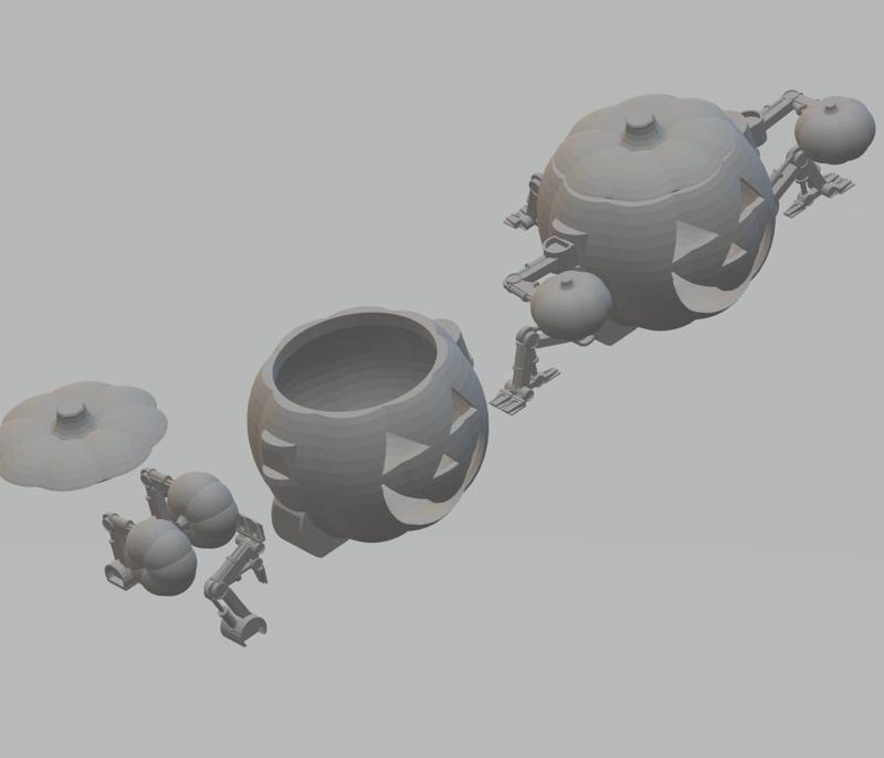 FHW: Lantern Pumpkin bot v1 ez print