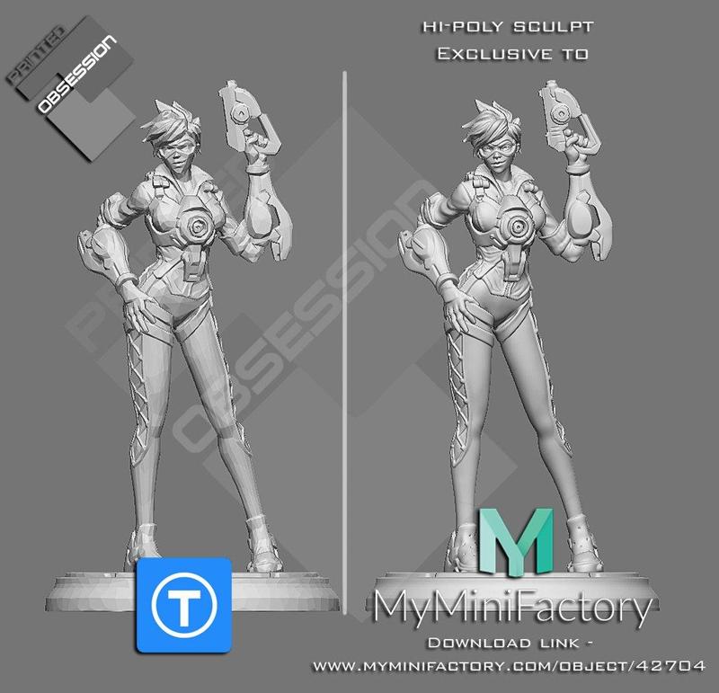 Overwatch – Tracer – Full character – Low poly. Hi-poly version in Description.