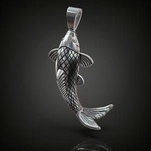 Fish pendant  carp caught