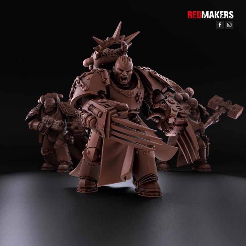 Sergeant – Space Knights – Pistols and Melee Weapons.