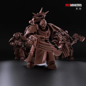 Sergeant – Space Knights – Pistols and Melee Weapons.