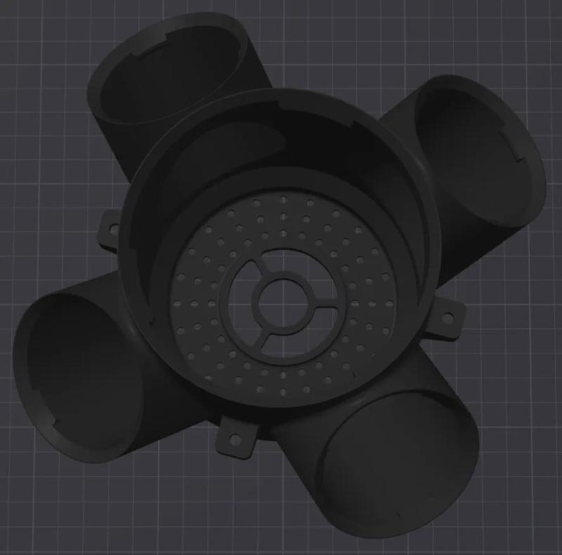 Hydroponics Module 4-way NOT hollow; has diffuser   