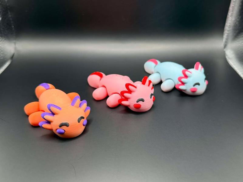 Cute Tiny Articulated Axolotl