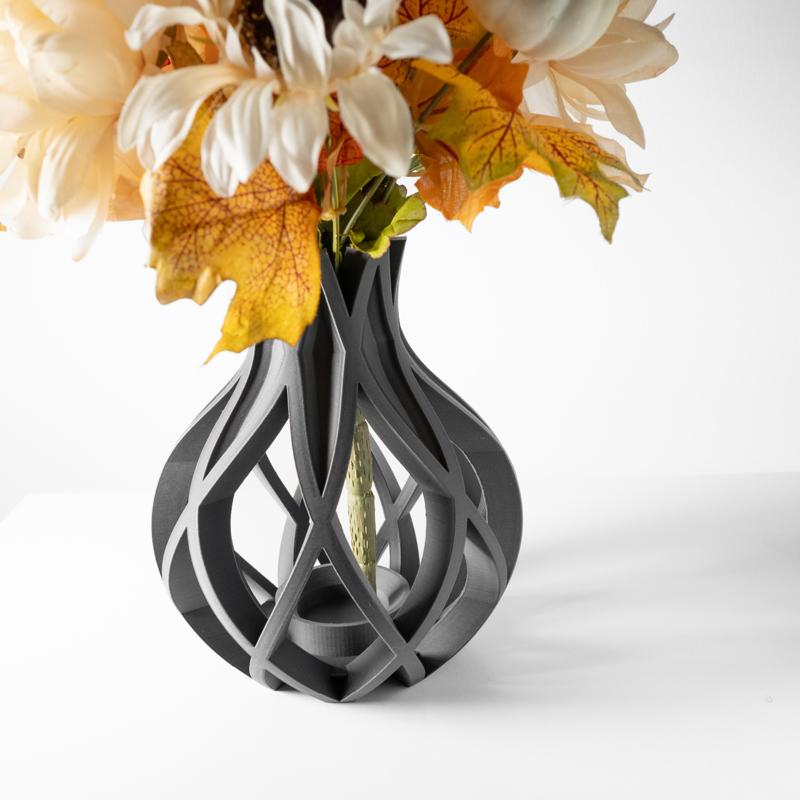 The Oukan Vase, Modern and Unique Home Decor for Dried and Preserved Flower Arrangement  | STL File
