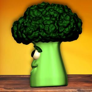 Brainy Broccoli Garden Veggie Funny Figurine