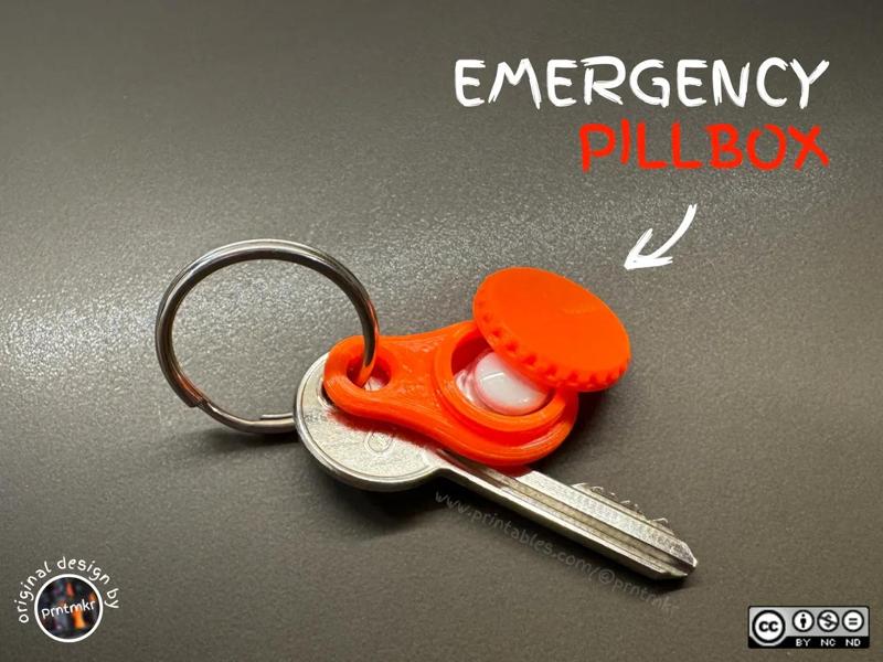 Keyring Emergency PILLBOX | Always with you!