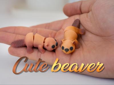 Kibu the builder beaver – Articulated & keychain