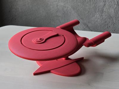 Star Trek Enterprise in one piece with stand