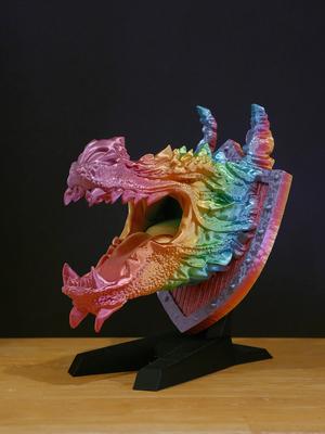 Dragon Bust Accessory Stand – Print in Place Version