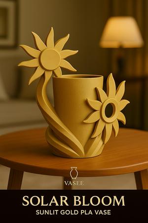 Solar Bloom Vase Art Organizer for Bright Spaces