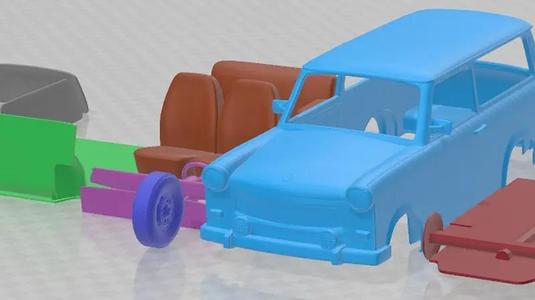 Trabant 601 kombi 1975 Printable Car