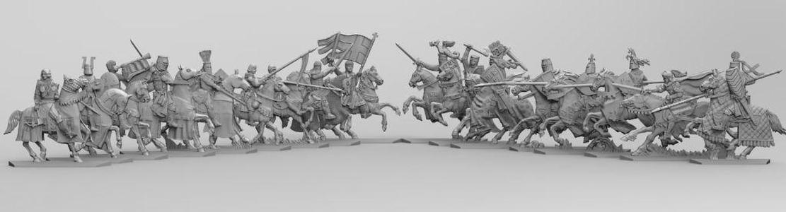Equestrian knights 3D Model Collection