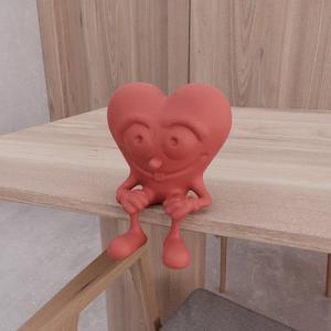 3D Heart Shape Man for Valentine Gift with Stl File & Valentine Heart, Heart Art, Heart Gift, 3D Printed Decor, Heart Decor, Cute Gift
