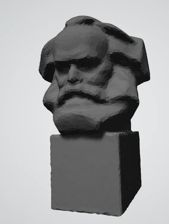 Low poly Karl Marx bust