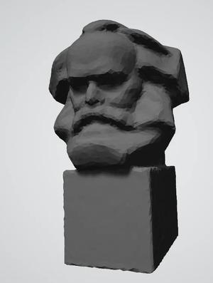 Low poly Karl Marx bust