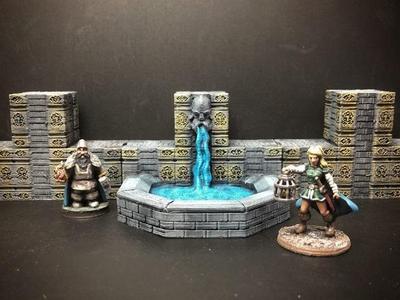 ScatterBlocks: Dwarven Fountain (28mm/Heroic scale)