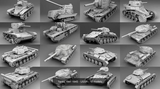 Tanks 1941-1945 – USSR 3D Model Collection