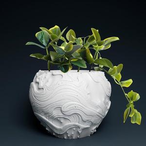 Plant pot with drainage 3D Printer STL file: instant download, Plant lovers gift