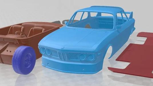 BMW CSL 1973 Racing Printable Car