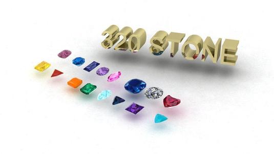 a Package of 320 Stones all shapes and sizes diamonds and gems