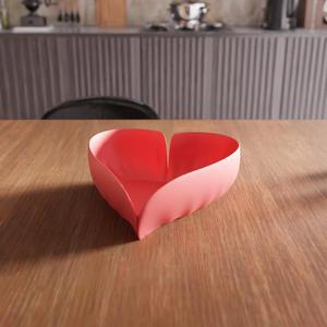 3D Heart Jewelry Bowl STL File - Valentine Gift for Girlfriend, Heart Decor, 3D Printing, Cute Jewelry Tray, Desk Accessory