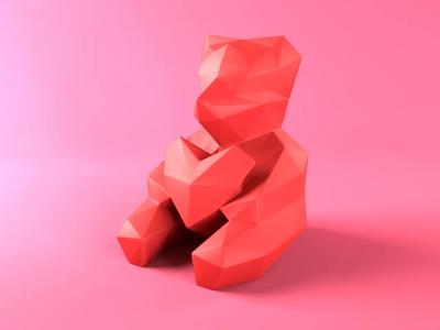 Low Poly Love Bear
