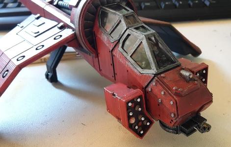Custom Cockpit and missile launchers for Albatross Gunship