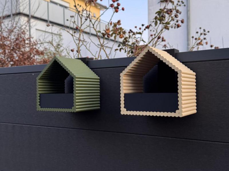 Modern Slatted Birdhouse