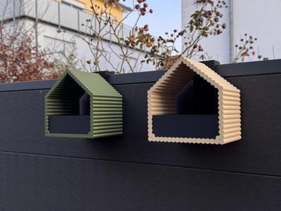 Modern Slatted Birdhouse