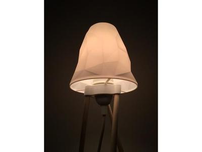 Dowel Lamp with low poly shade!