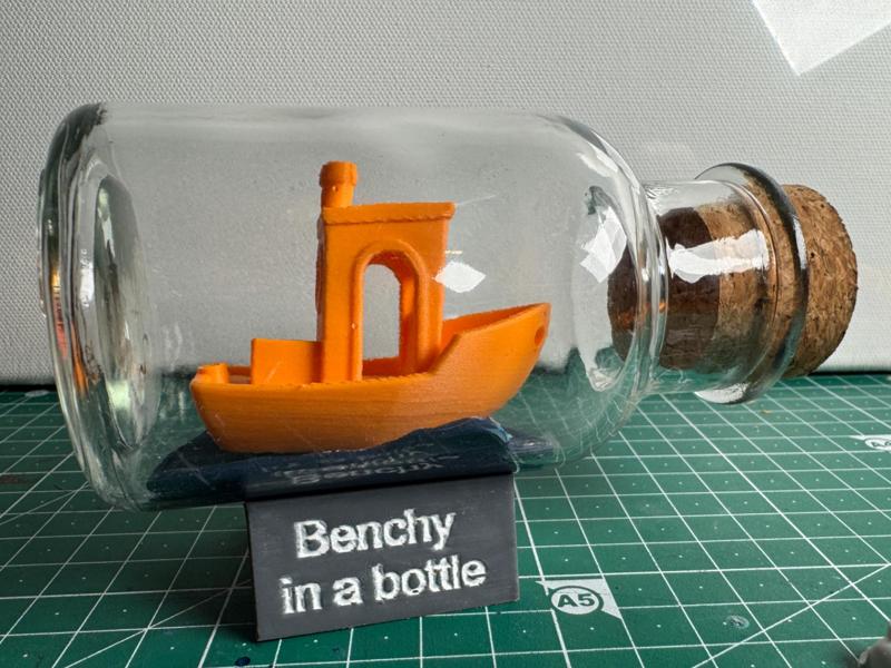 Benchy in a bottle