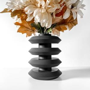 The Enima Vase, No Supports Required | Modern and Unique Home Decor for Dried and Preserved Flower Arrangement  | STL File