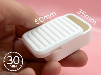 Small Sliding Lid Pill Box by Pork 3D.com