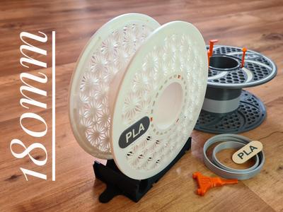 Printable Spool - 180mm - Kumiko & Hexagon