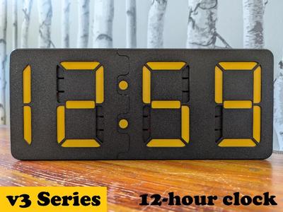 7 Segment Clock, v3.2C, 12-Hour   