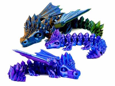 Crystalline Dragon winged and wingless  – A1 mini!