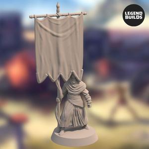 Night s Cult Bannermen – Pose 1 – 3D printable miniature – STL file