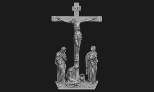 Crucifixion Scene Bas-Relief