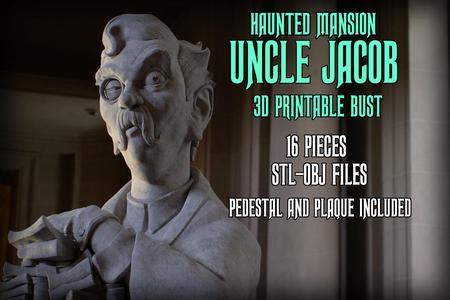 Haunted Mansion Uncle Jacob 3D Printable Bust DELUXE VERSION