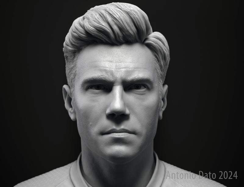 Anson Mount as Christopher Pike Bust Printable 3D Model