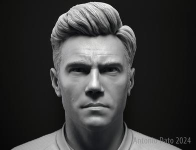 Anson Mount as Christopher Pike Bust Printable 3D Model