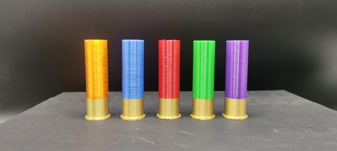 Single-shot UDL1014 split-color 7mm shell