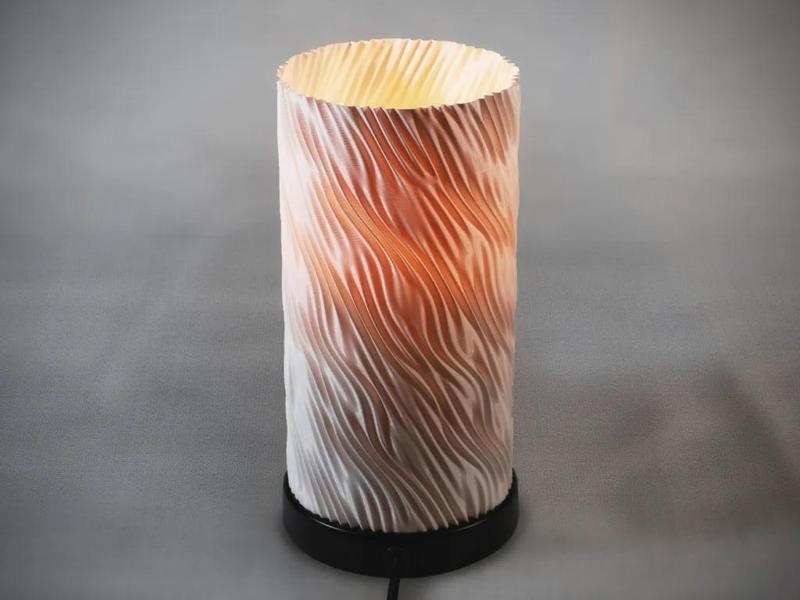 Helical waves lamp shade