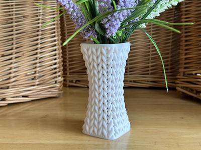 Square Knitted Vase