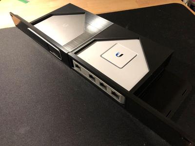 Ubiquiti UniFi USG and Cloud Key Gen 2 Plus rack mount
